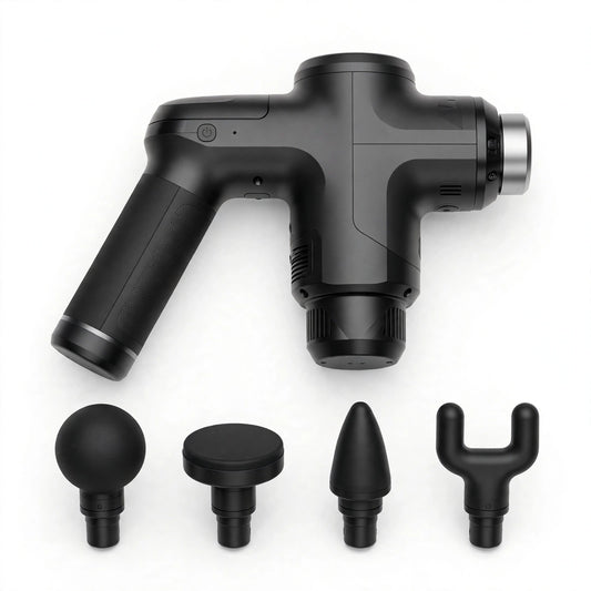 Massage Gun, Deep Tissue Percussion Massager with 4 Heads – buy online in Pakistan | Fatima Care Store