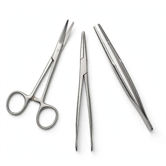 Surgical Scissors & Forceps Set, Stainless Steel – buy online in Pakistan | Fatima Care Store